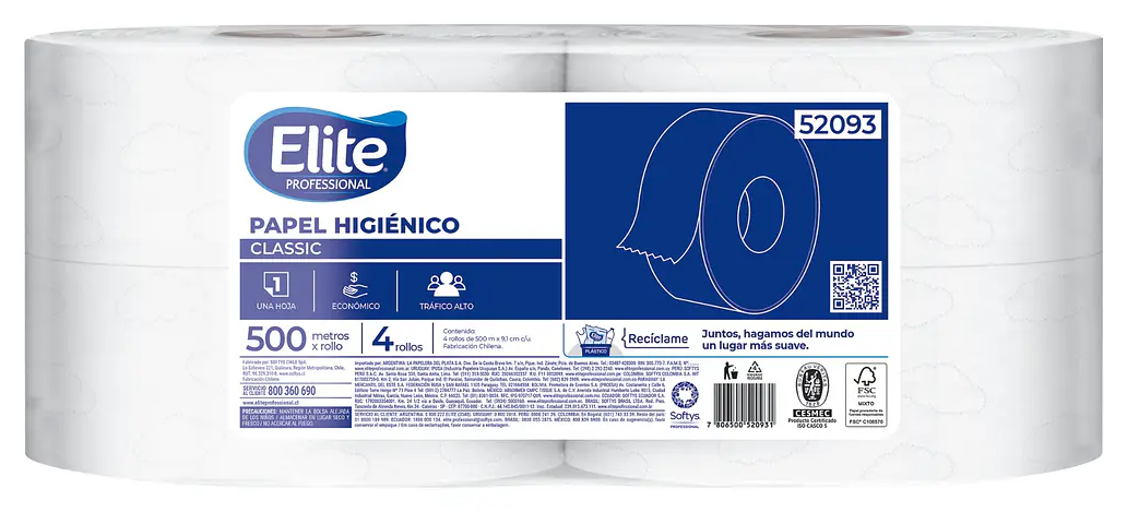 Papel Higiénico Elite Classic Jumbo código 52093